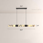 Vitrella Linear Marble Chandelier