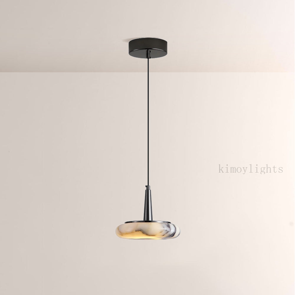 Vitrella Low-Profile Disc Marble Pendant