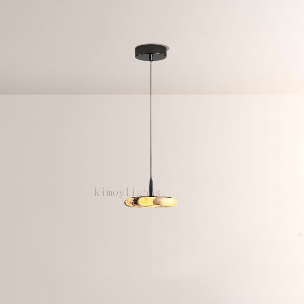 Vitrella Low-Profile Marble-Effect Linear Pendant(1/2/3-Head)