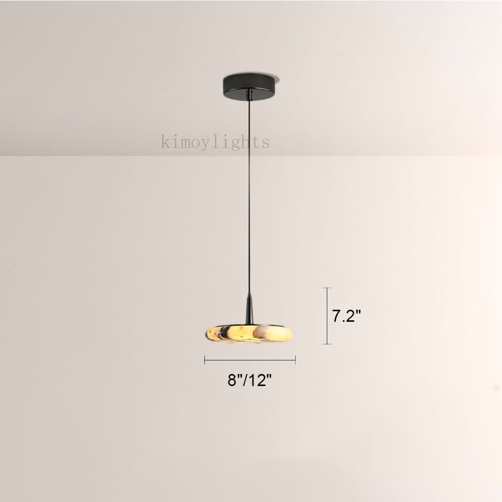 Vitrella Low-Profile Marble-Effect Linear Pendant(1/2/3-Head)