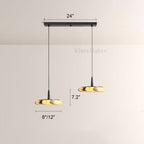 Vitrella Low-Profile Marble-Effect Linear Pendant(1/2/3-Head)