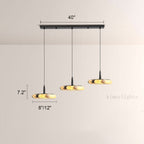 Vitrella Low-Profile Marble-Effect Linear Pendant(1/2/3-Head)