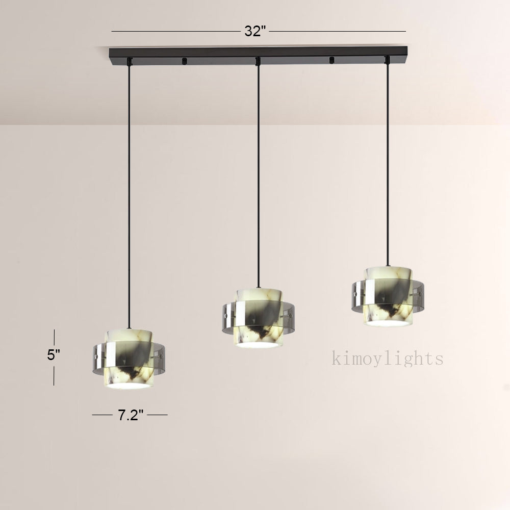Vitrella Marble Cylinder Pendant(1/2/3-Head)