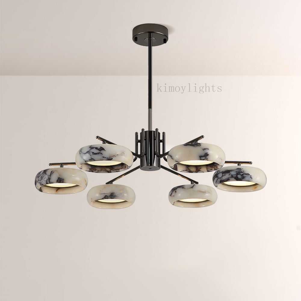 Vitrella Multi-Ring Marble Chandelier