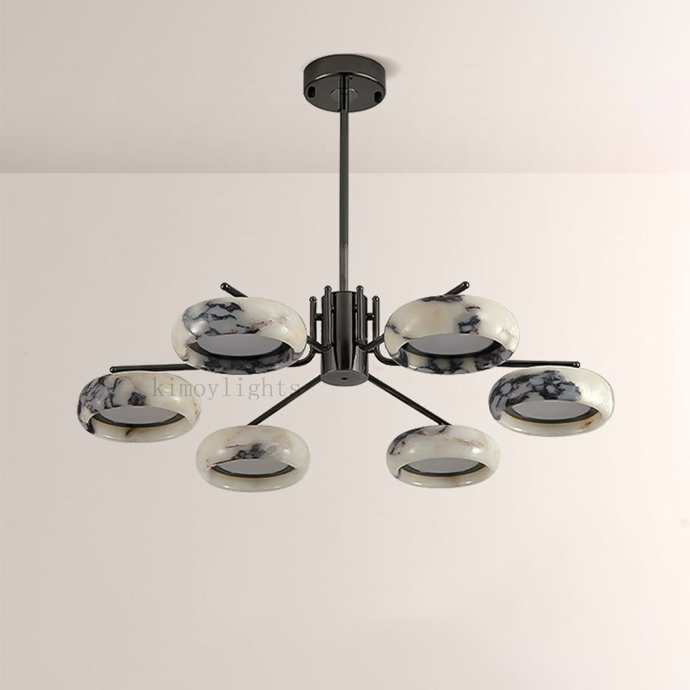 Vitrella Multi-Ring Marble Chandelier