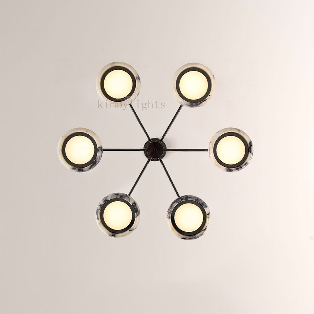 Vitrella Multi-Ring Marble Chandelier
