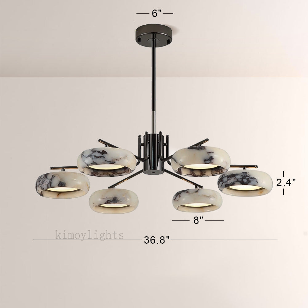 Vitrella Multi-Ring Marble Chandelier