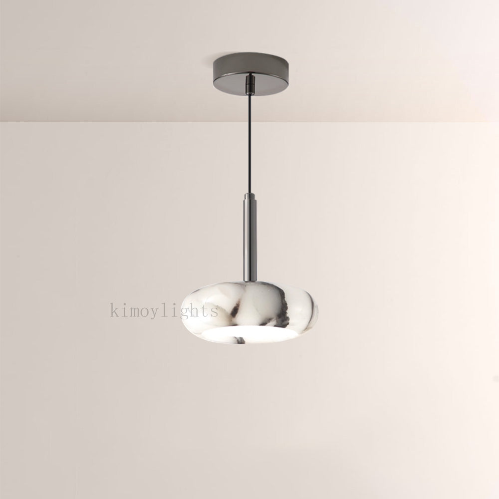 Vitrella Oval-Marble Disc Pendant