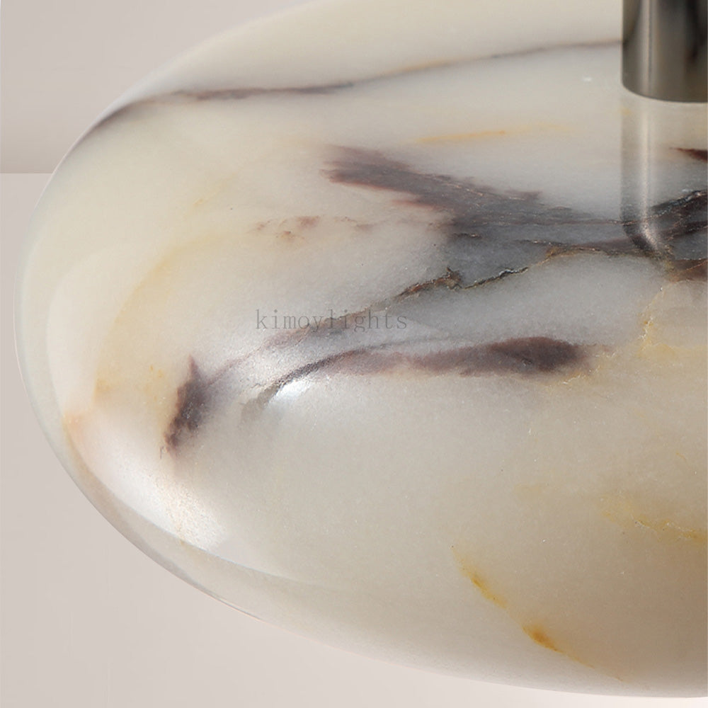 Vitrella Oval-Marble Disc Pendant