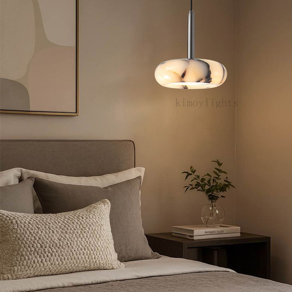 Vitrella Oval-Marble Disc Pendant