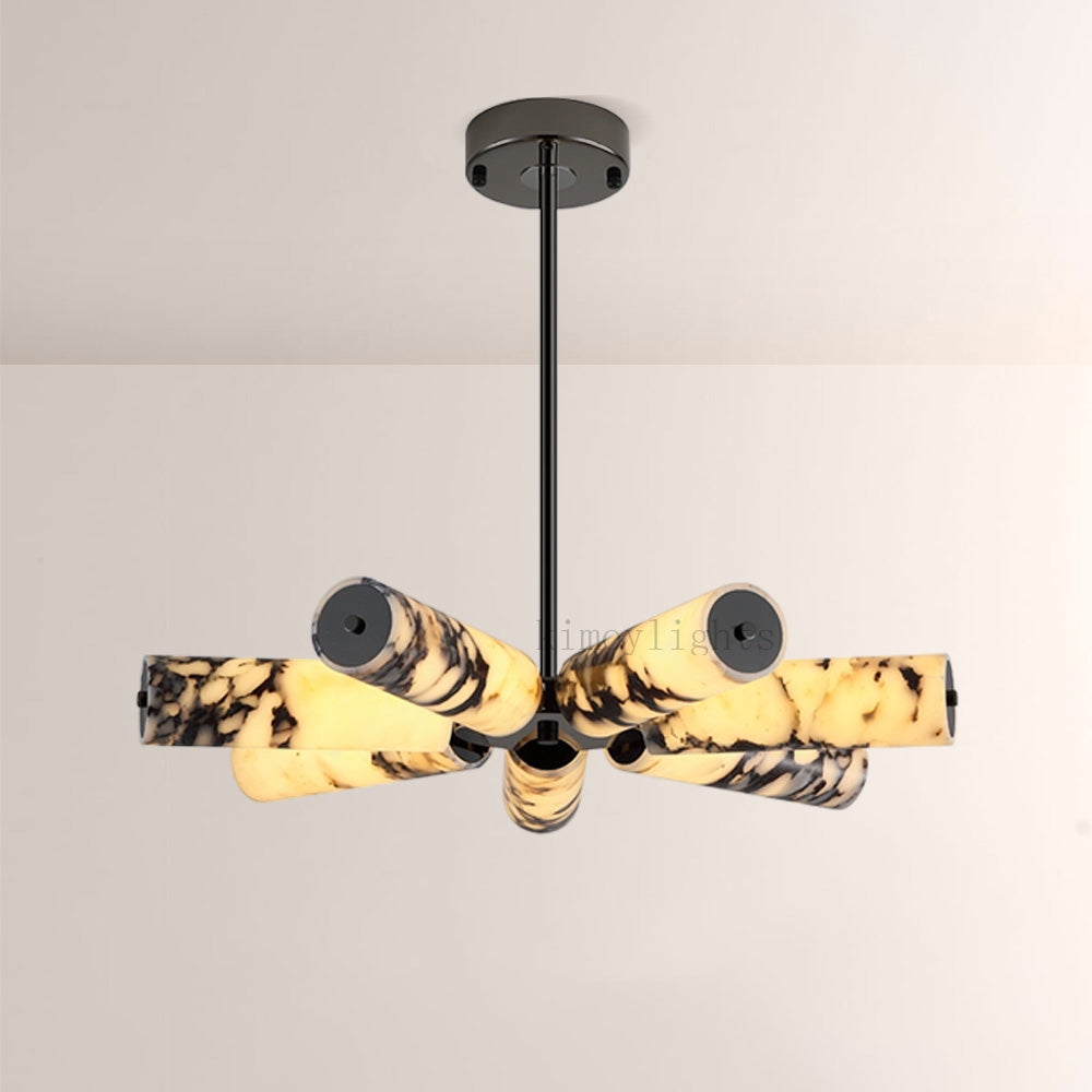 Vitrella Radial Cylinder Marble Chandelier
