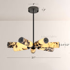 Vitrella Radial Cylinder Marble Chandelier
