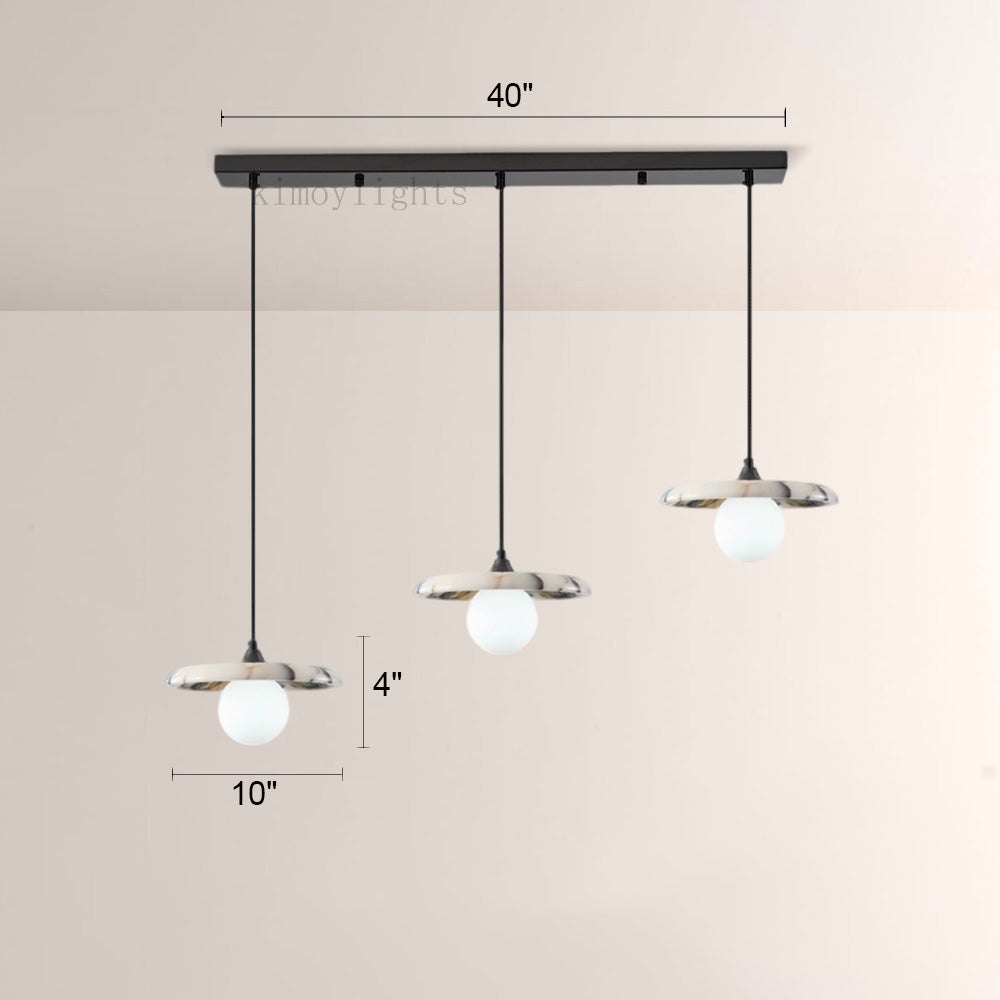 Vitrella Saucer Globe Marble Chandelier