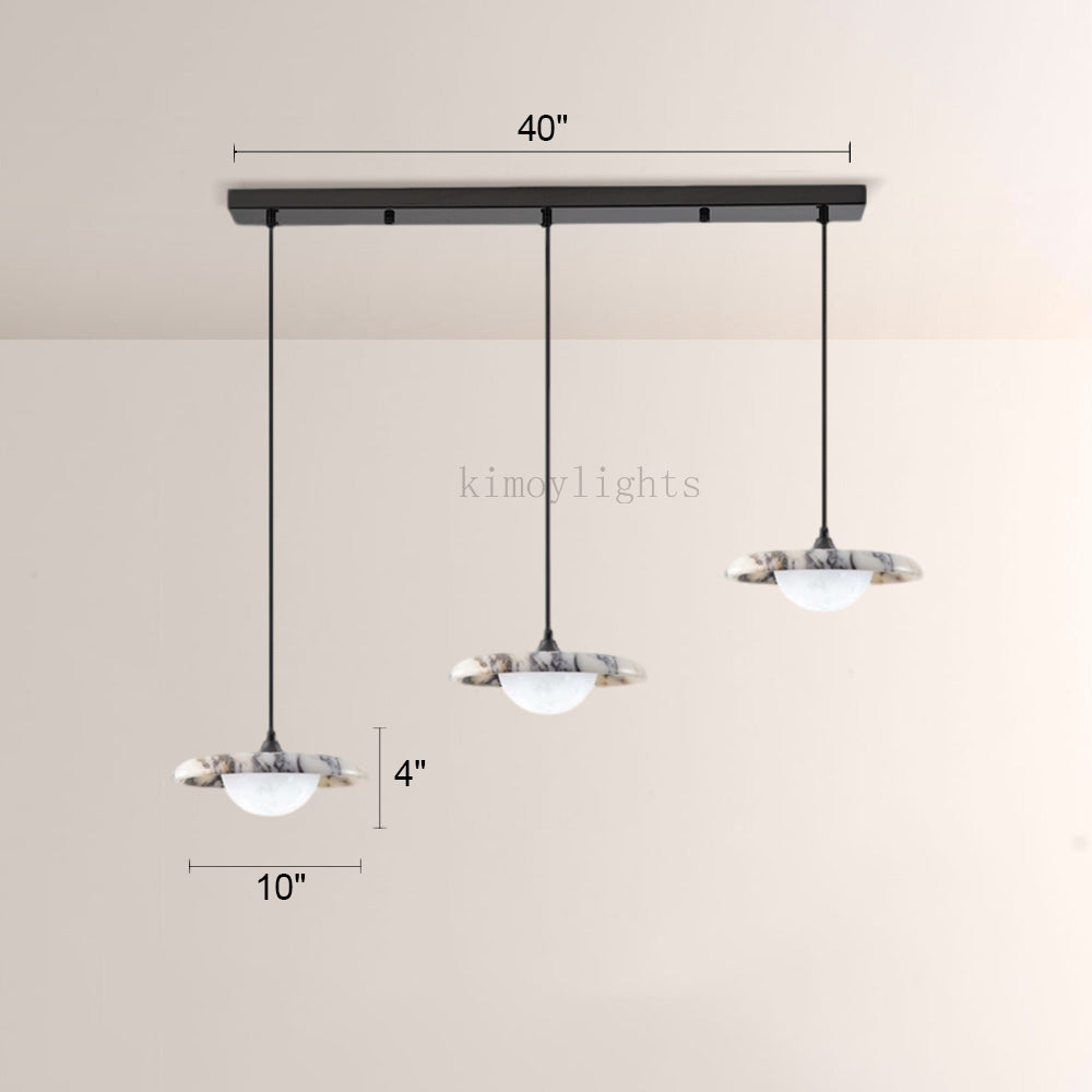 Vitrella Saucer Globe Marble Chandelier