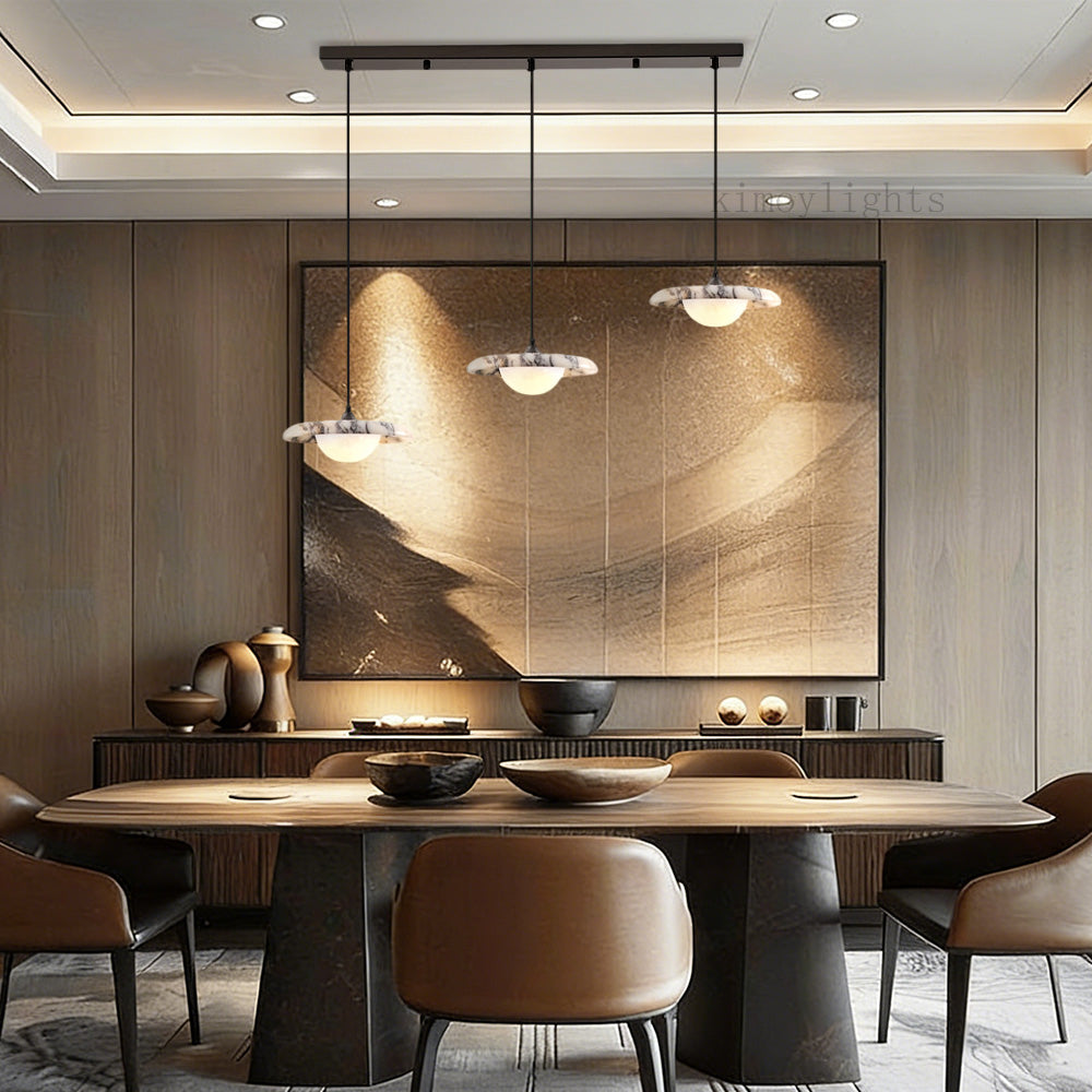 Vitrella Saucer Globe Marble Chandelier