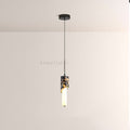 Vitrella Sculpted Marble-Wrap Cylinder Pendant