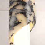 Vitrella Sculpted Marble-Wrap Cylinder Pendant