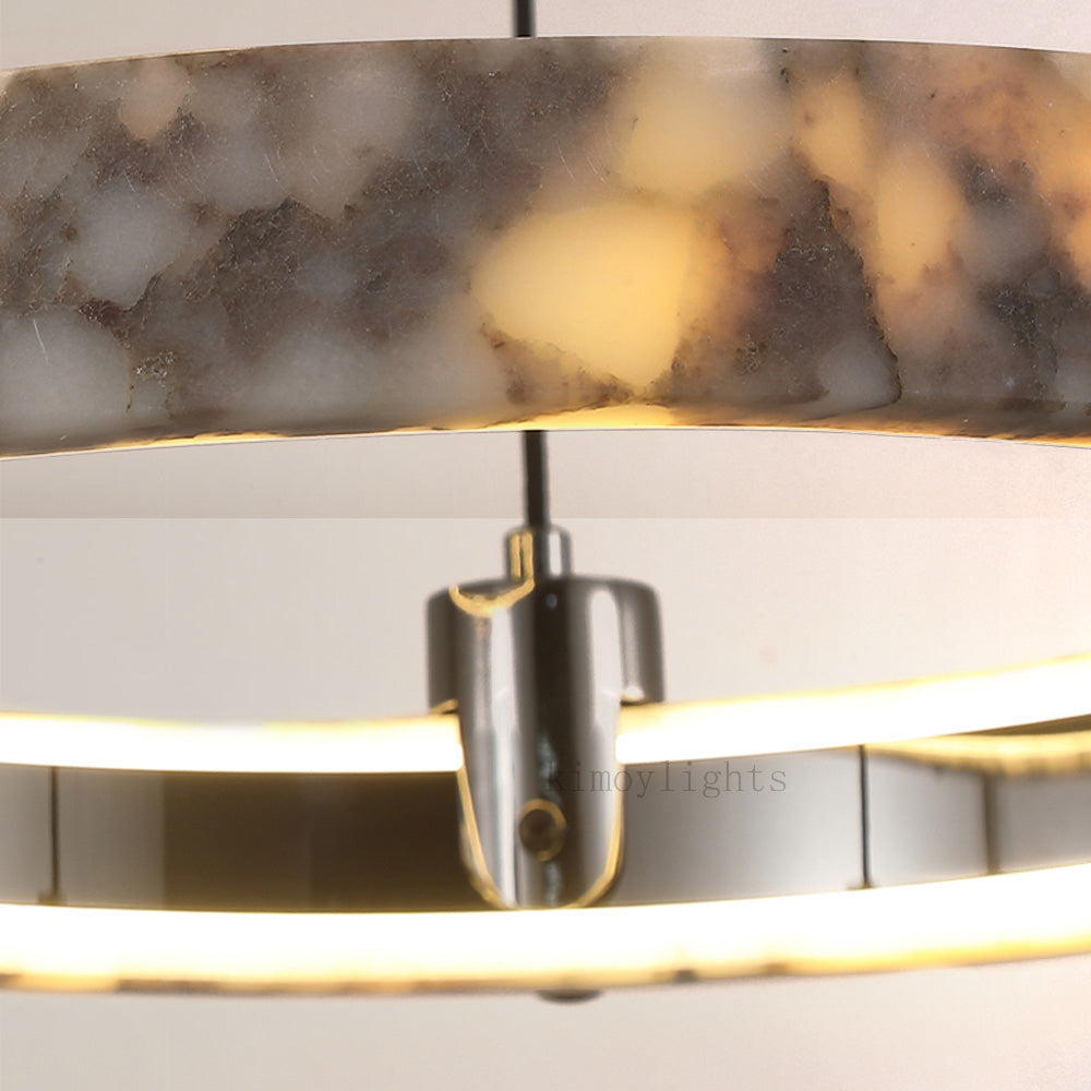 Vitrella Single-Ring Marble Chandelier