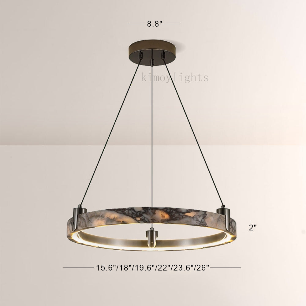 Vitrella Single-Ring Marble Chandelier