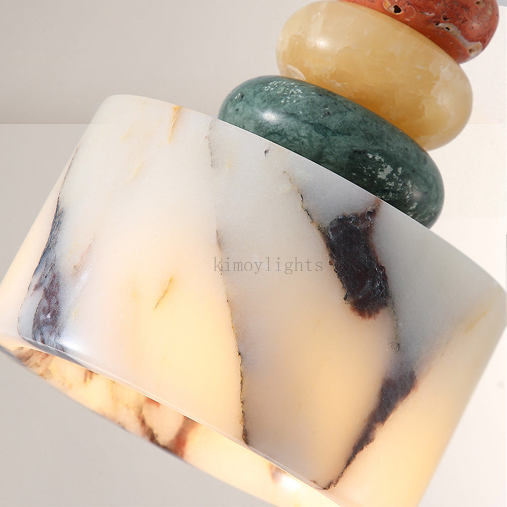 Vitrella Stacked Stone Multi-Tone Pendant