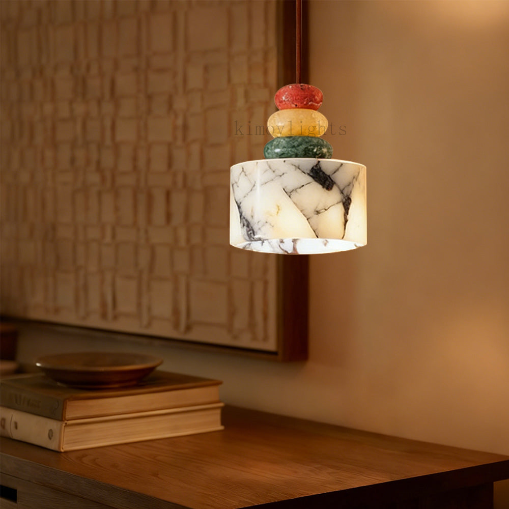 Vitrella Stacked Stone Multi-Tone Pendant