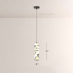 Vitrella Tall Cylinder Marble Pendant