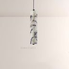 Vitrella Tall Cylinder Marble Pendant