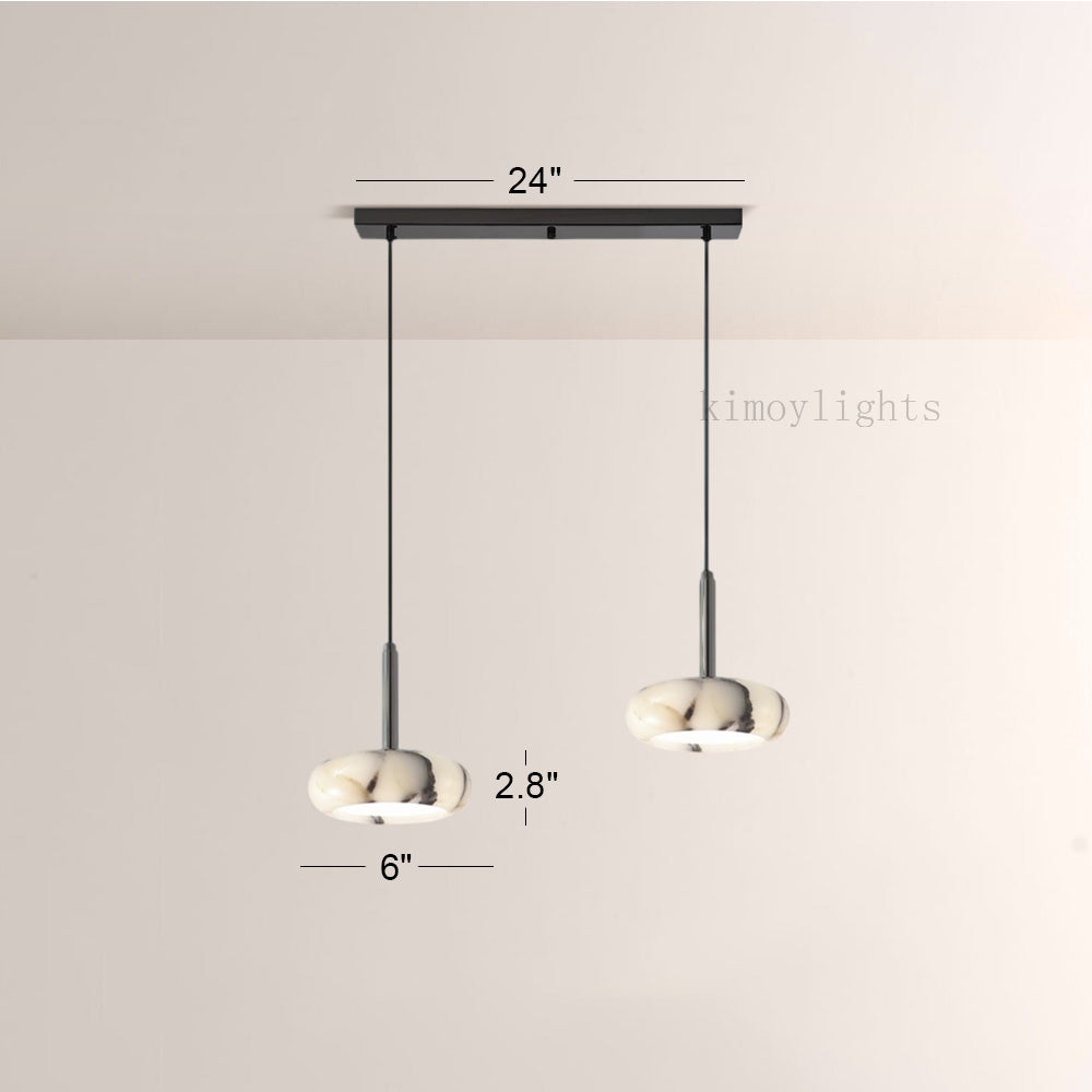 Vitrella Marble-Effect Pendant Light(1/2/3-Head)