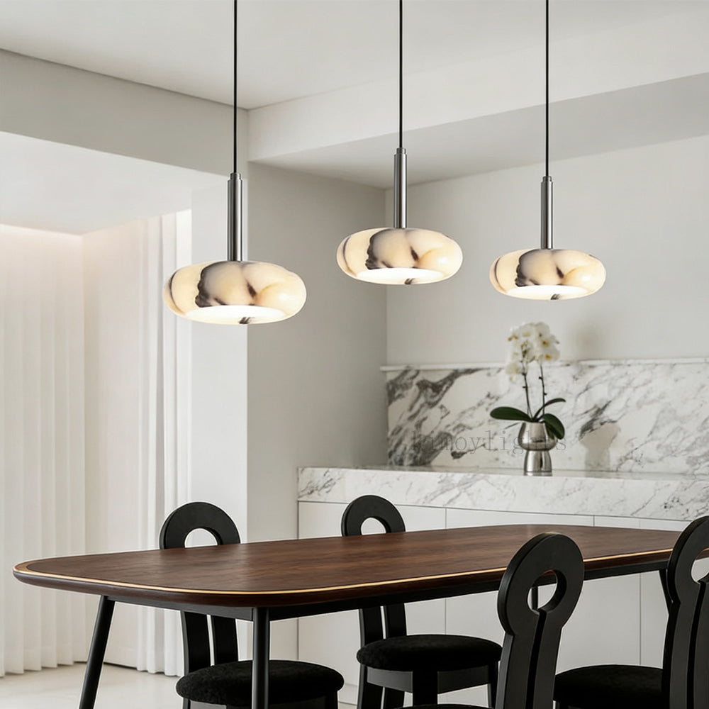Vitrella Marble-Effect Pendant Light(1/2/3-Head)