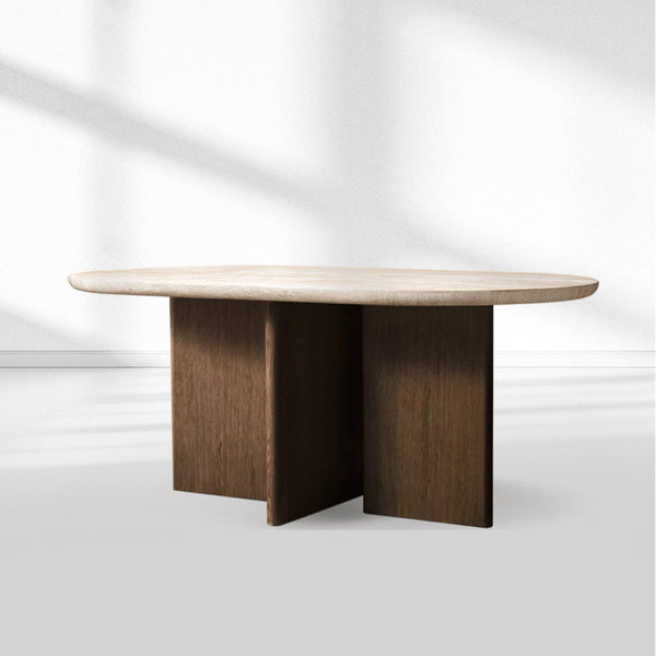 Vivian Cross-Base Rectangular Dining Table
