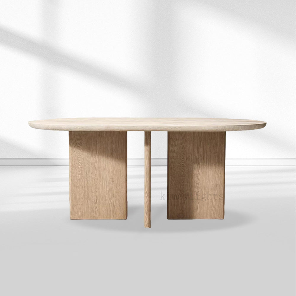 Vivian Cross-Base Rectangular Dining Table