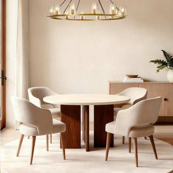 Vivian Cross-Base Rectangular Dining Table