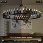 Wagon Wheel Candle Chandelier - thebelacan