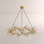 Waving Twelve-Light Quartz Chandelier