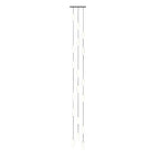 White Long Tube Multi Light Staircase Chandelier