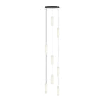 White Long Tube Multi Light Staircase Chandelier