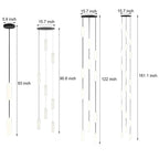 White Long Tube Multi Light Staircase Chandelier