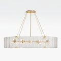 Willamette Oval Crystal Chandelier 48" - kimoylights