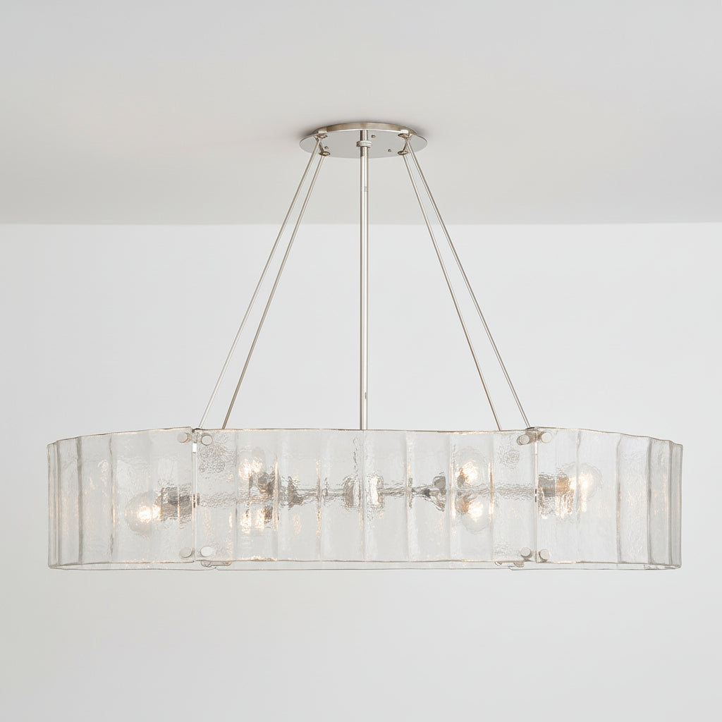 Willamette Oval Crystal Chandelier 48" - kimoylights