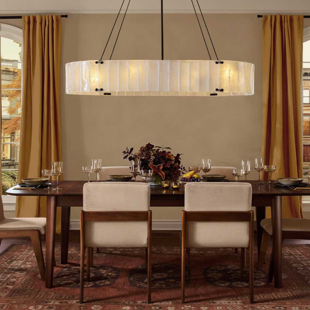 Willamette Oval Crystal Chandelier 60" - kimoylights