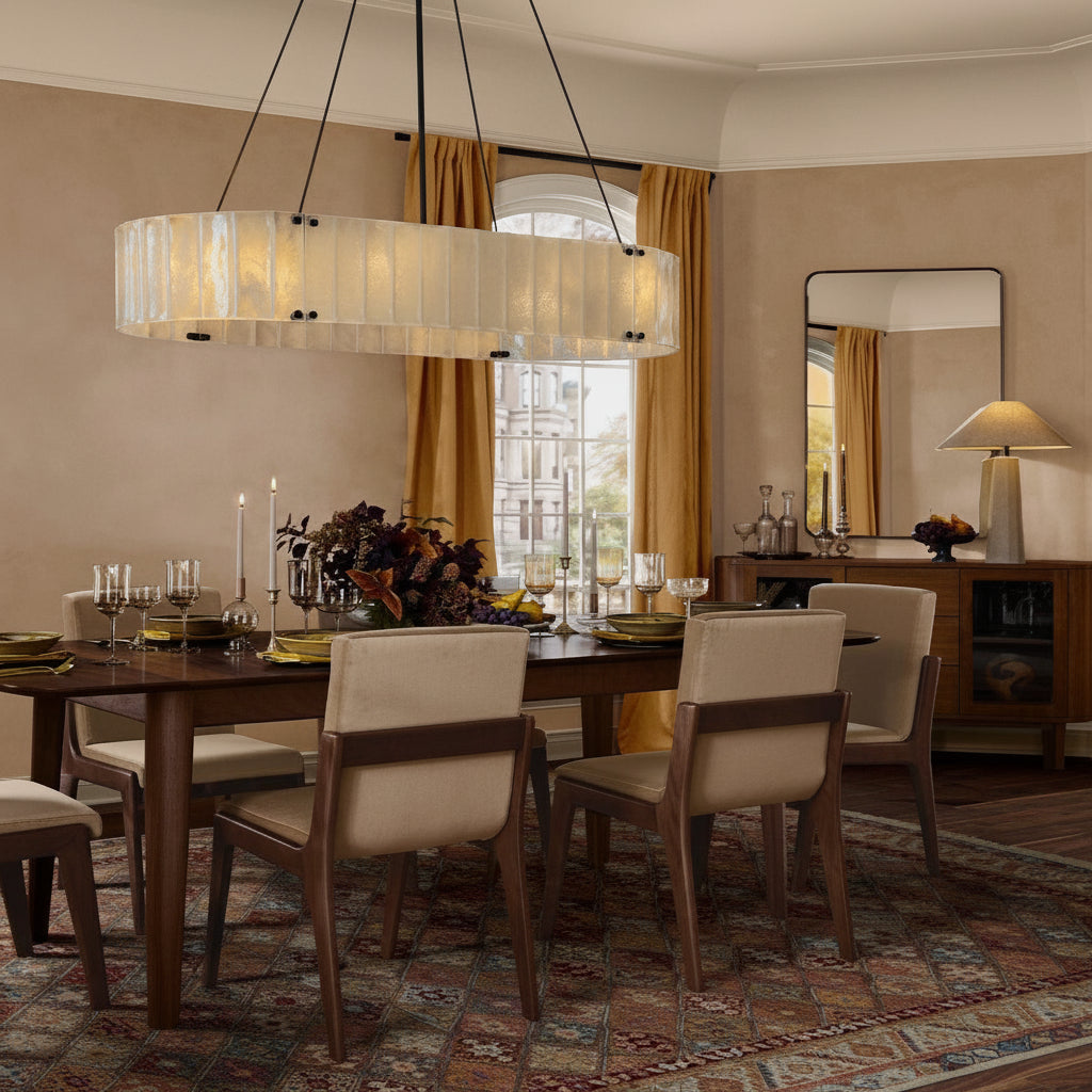 Willamette Oval Crystal Chandelier 60" - kimoylights