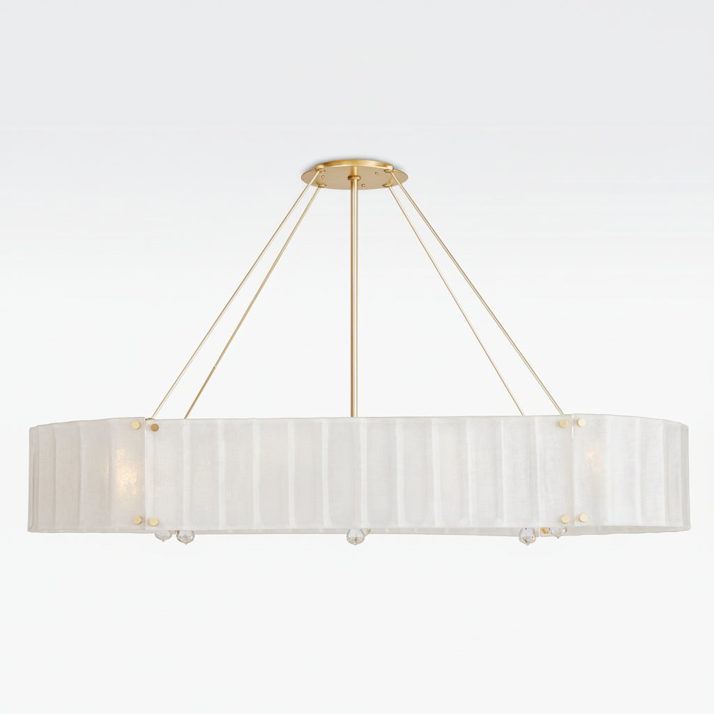 Willamette Oval Crystal Chandelier 60" -kimoylights