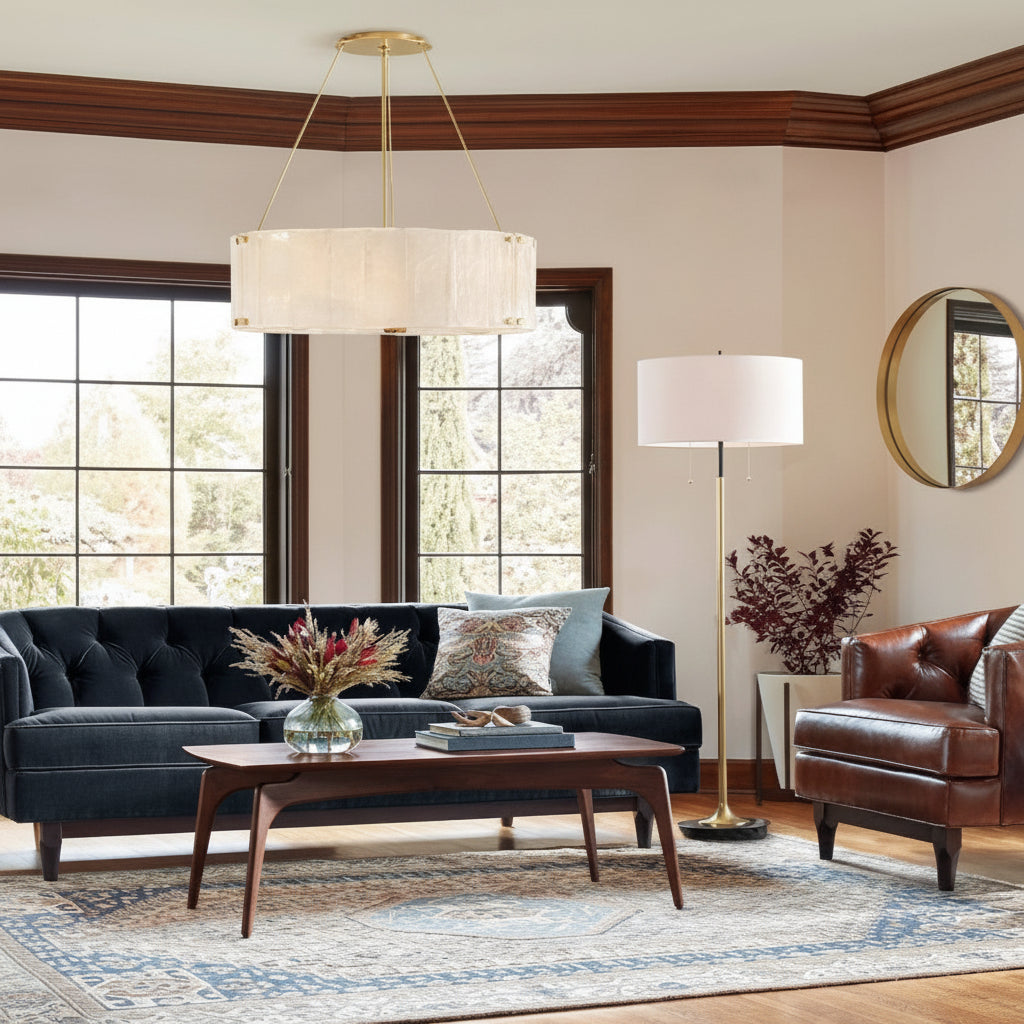 Willamette Round Crystal Chandelier 32" - kimoylights