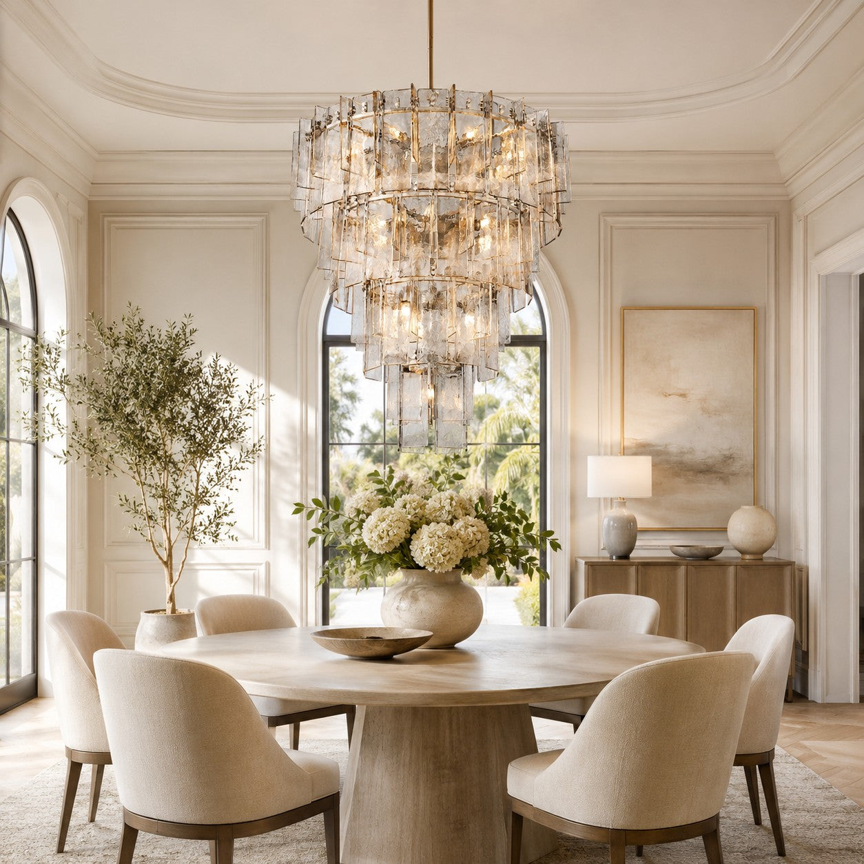 Yammy Multi-Layer Round Chandelier 47"