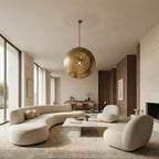 Zara Perforated Brass Orb Pendant