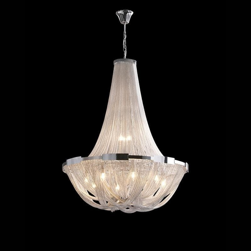 Alisa Luxury Plated Aluminum Chain Tassel Chandelier Diameter 24" 31" - kimoylights