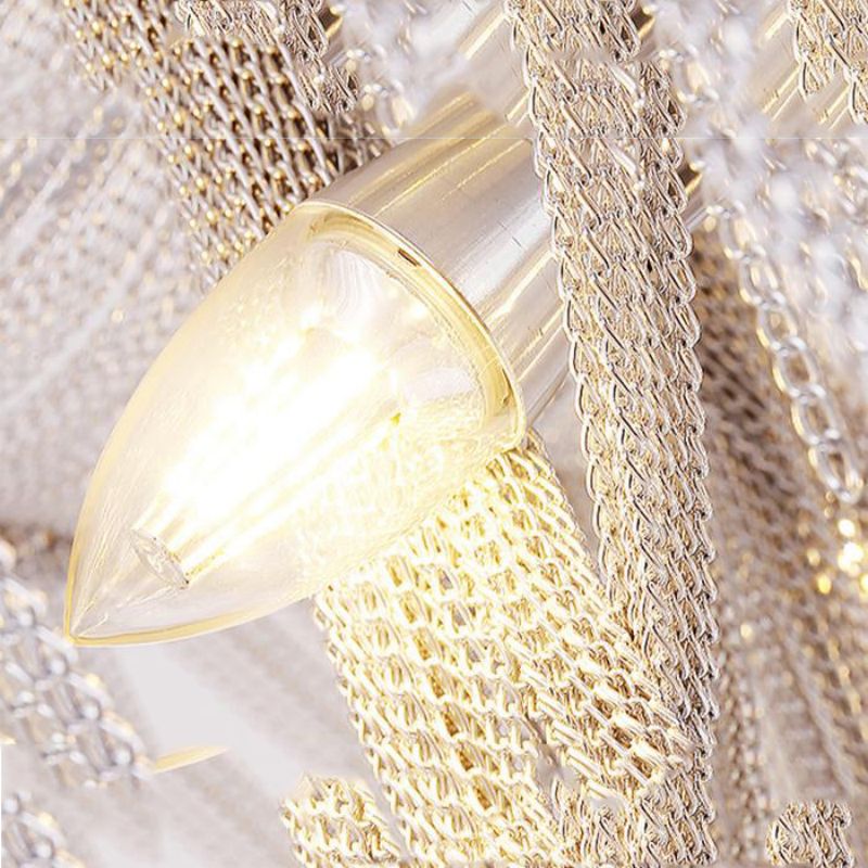 Modern Aluminum Chain Tassel Chandelier -kimoylights