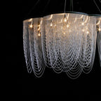 Post-Modern Aluminum Chain Flower Chandelier -kimoylights