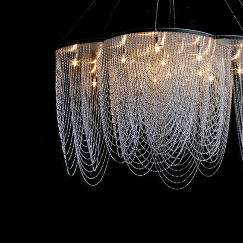Post-Modern Aluminum Chain Flower Chandelier -kimoylights