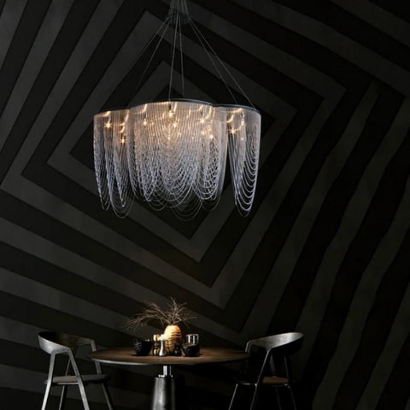 Post-Modern Aluminum Chain Flower Chandelier -kimoylights